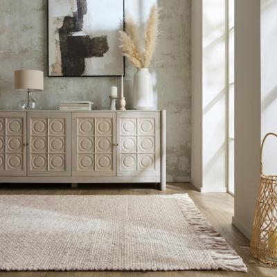 Dunelm Knox Chunky Weave Tasselled Rug