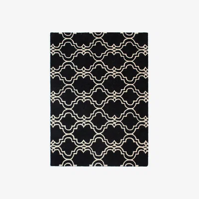 Dunelm Moorish Casablanca Geometric Rug Charcoal