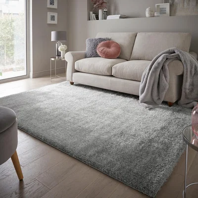 Dunelm Indulgence Shaggy Rug Indulgence Pale Grey