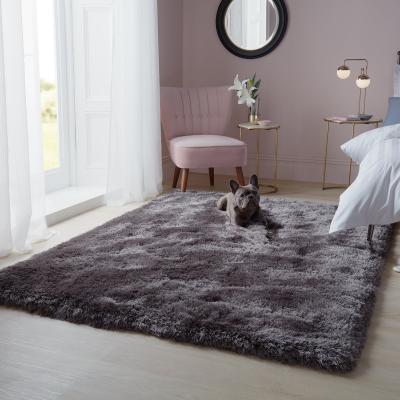 Dunelm Jewel Shaggy Rug Jewel Steel