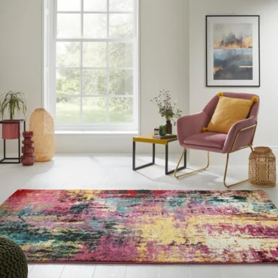 Dunelm Concept Looms Art Flame Rug