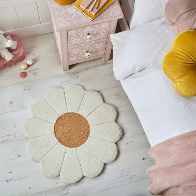 Dunelm Dora Daisy Rug White/Yellow