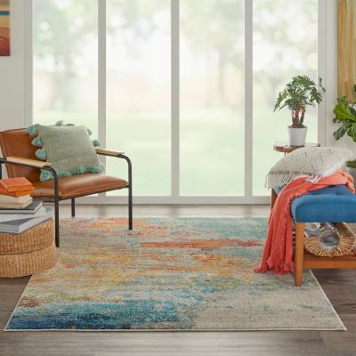 Dunelm Multi Coloured Celestial Sealife Rug Multi-Coloured