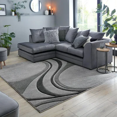 Dunelm Mirage Square Rug Mirage Charcoal (Grey)