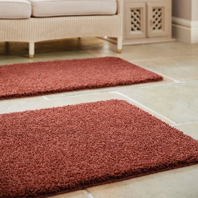 Dunelm Marvel Shaggy Washable Rug Marvel Shaggy Rust