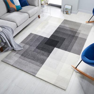Dunelm Plaza Abstract Rug Plaza Abstract Grey Black