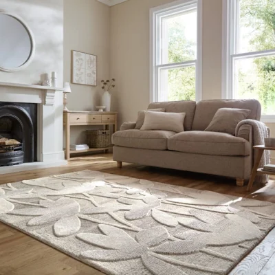 Dunelm Phina Floral Wool Rug