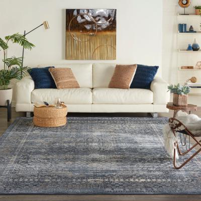 Dunelm Malta 1 Rug Blue