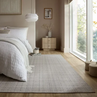 Dunelm Woven Check Rug