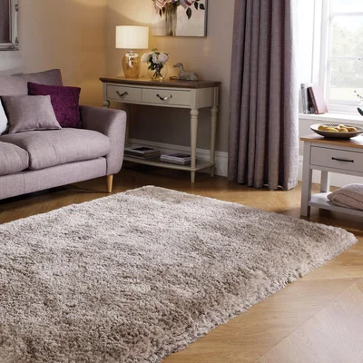 Dunelm Jewel Shaggy Rug Jewel Natural