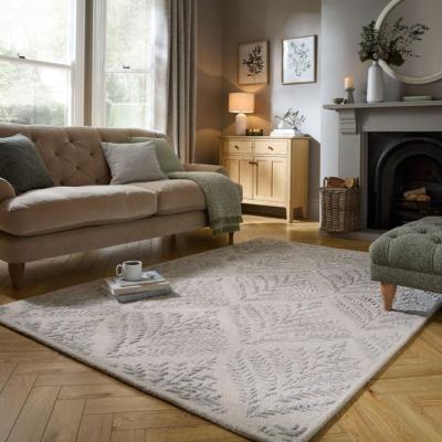 Dunelm Fern Viscose Wool Rug