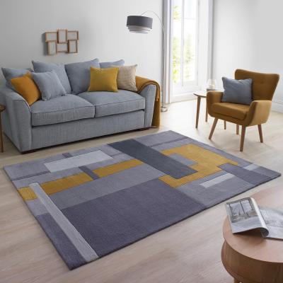 Dunelm Elements Farg Abstract Rug Grey/Multi-Coloured