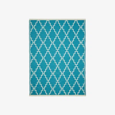 Dunelm Diamond Trellis Indoor Outdoor Rug Trellis Light Blue