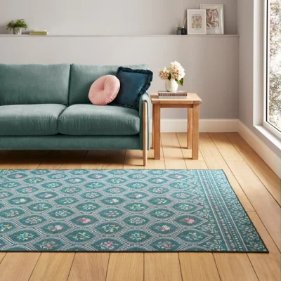 Dunelm Catherine Lansfield Cameo Floral Rug