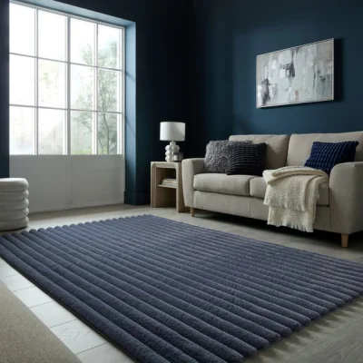 Dunelm Cord Faux Fur Rug