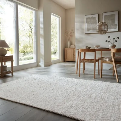 Dunelm Wren Wool-Look Rug