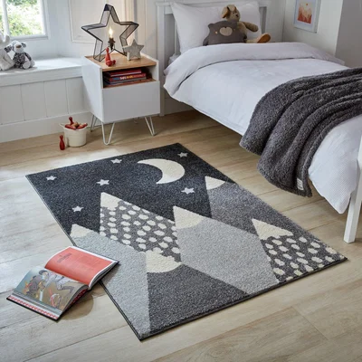 Dunelm Alpine Sky Rug Grey