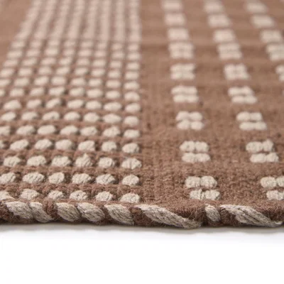Dunelm Woven Washable Rug Coffee