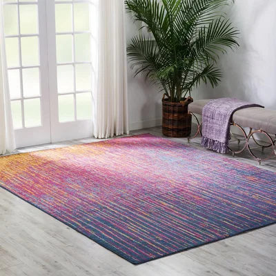 Dunelm Multi Coloured Passion 2 Rug Multi-Coloured/Purple