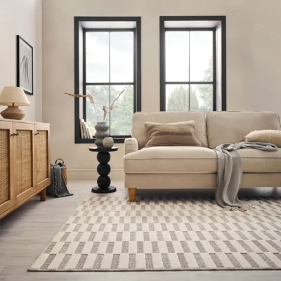 Dunelm Marlowe Washable Geometric Rug