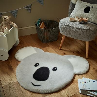 Dunelm Koko the Koala Faux Fur Face Rug Grey