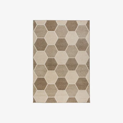 Dunelm Visiona Aspect Hive Geometric Rug Natural