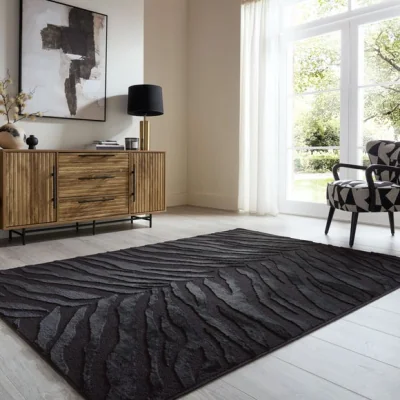 Dunelm Boucle Carved Zebra Rug