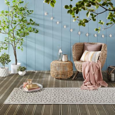 Dunelm Argento Textured Indoor Outdoor Rug Natural