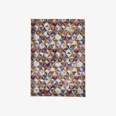 Dunelm 16th Avenue 34A MultiColoured Rug Grey, Blue, Green and Brown