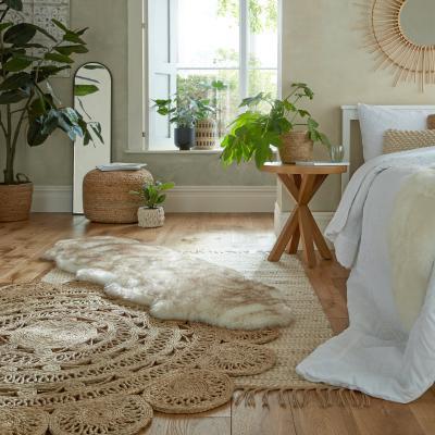 Dunelm Copenhagen Double Pelt Faux Fur Rug Copenhagen Cream