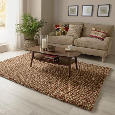 Dunelm Candy Bean Wool Rug Autumn (Brown)