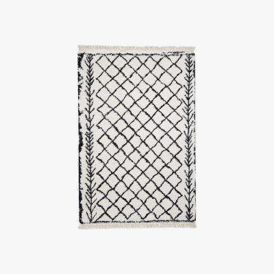 Dunelm Boho 7043 Rug Black and White