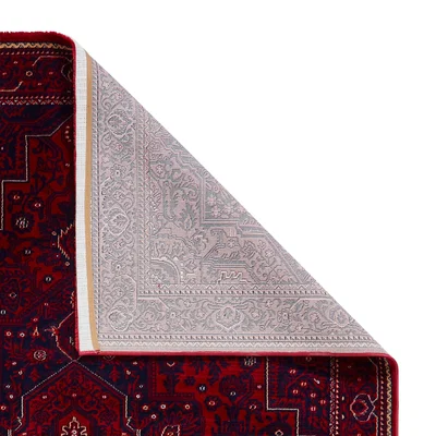 Dunelm Dubai Traditional Rug Red