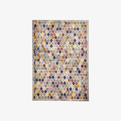Dunelm 16th Avenue 35A MultiColoured Rug Grey, Blue, Green and Brown