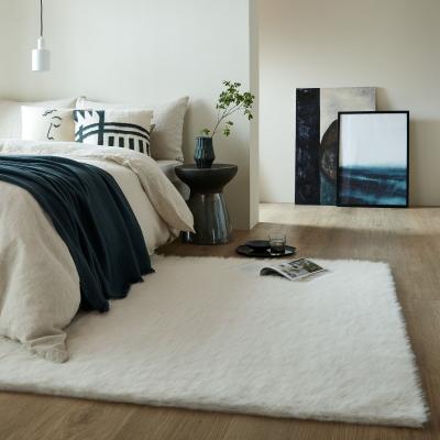 Dunelm Alpine Washable Faux Fur Rug White