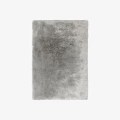 Dunelm Faux Fur Grey Sheepskin Rug Grey