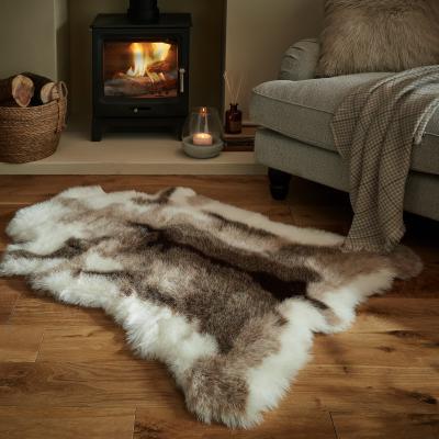 Dunelm Reindeer Faux Fur Pelt Rug Natural (Brown)