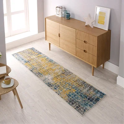 Dunelm Urban Abstract Runner Urban Abstract Blue