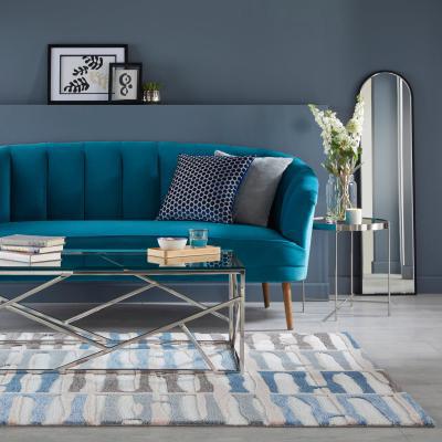 Dunelm Abstract Stripe Rug Abstract Stripe Blue