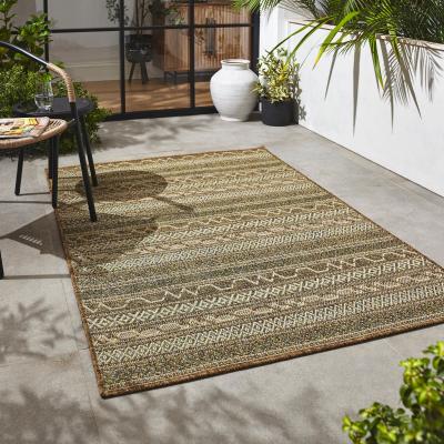 Dunelm Panama Weave Green Indoor Outdoor Rug Natural