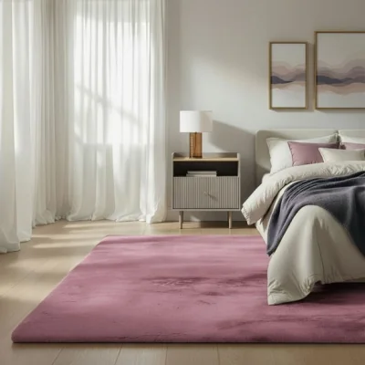 Dunelm Ivy Luxury Faux Fur Rug
