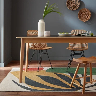 Dunelm PractiRug Lila Palm Washable Rug MultiColoured