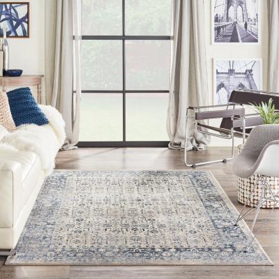 Dunelm Malta 4 Rug Blue/Natural
