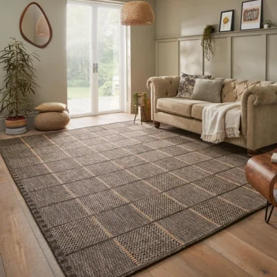 Dunelm Concept Looms Sumac Indoor Outdoor Checkered Rug