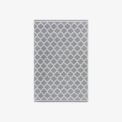 Dunelm Trellis Indoor Outdoor Rug Light Grey