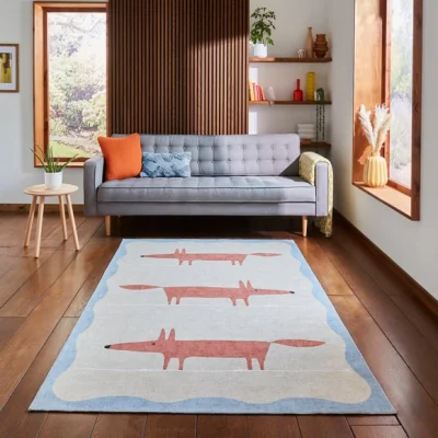 Dunelm Scion Mr Fox Washable Rug