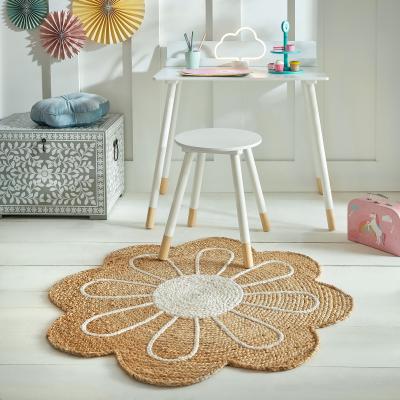 Dunelm Jute Flower Rug Natural
