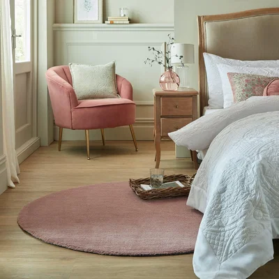 Dunelm Isla Round Rug Isla Blush
