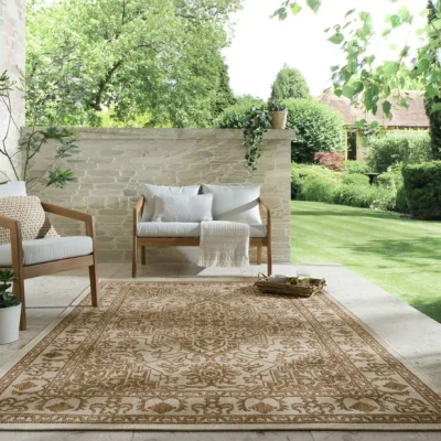 Dunelm Traditional Border Indoor Outdoor Rug