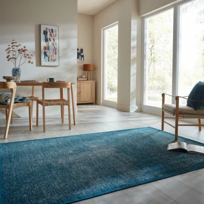 Dunelm Tapal Abstract Chenille Rug